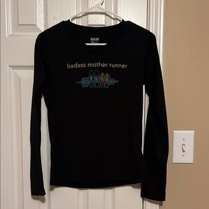 RAW Black Long Sleeve Tee - Badass Mother Runner